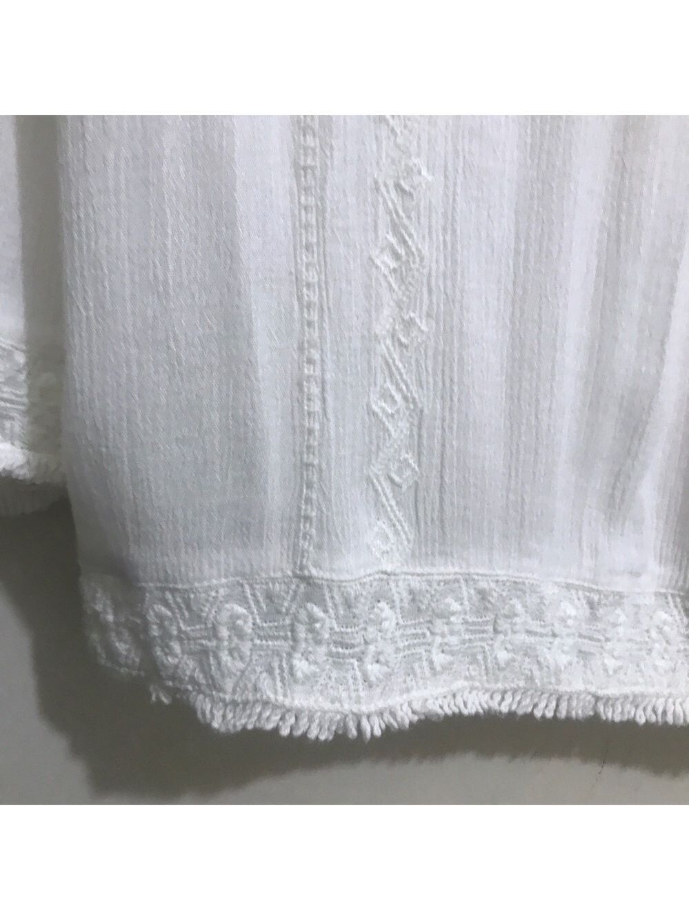 Caslon Long Sleeve Slip Over Blouse w/ Embroidery - Picture 5 of 12